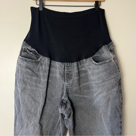 Old Navy Maternity Full Panel Slouchy Straight Distressed Gray Jeans 16 - Picture 4 of 11